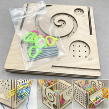 Laden Sie das Bild in den Galerie-Viewer, All-in-One-Garnschale aus Holz – multifunktionales Strickwerkzeug
