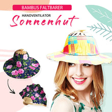Laden Sie das Bild in den Galerie-Viewer, Bambus Faltbarer Handventilator Sonnenhut