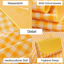Laden Sie das Bild in den Galerie-Viewer, Wasserdichtem Oxford-Stoff Tragbare Picknickmatte
