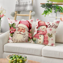 Laden Sie das Bild in den Galerie-Viewer, Rosa Weihnachtskissenbezüge – Neue Weihnachtsprodukte für Zuhause