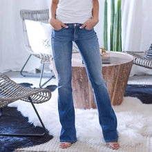 Laden Sie das Bild in den Galerie-Viewer, 70s Elatische Hip-up Jeans