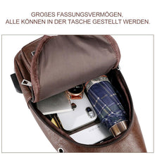 Laden Sie das Bild in den Galerie-Viewer, Schultertasche Crossbodytasche für Herren mit USB-Ladeanschluss