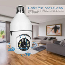 Laden Sie das Bild in den Galerie-Viewer, Drahtlose WLAN-Überwachungskamera mit Glühbirne