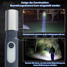 Laden Sie das Bild in den Galerie-Viewer, Multifunktionale wiederaufladbare LED-Taschenlampe