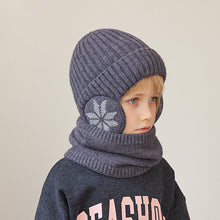 Laden Sie das Bild in den Galerie-Viewer, Kinder-Winter-Fleece-Schal-Anzug-Strickmütze