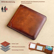 Laden Sie das Bild in den Galerie-Viewer, Vertikale dreifach gefaltete RFID-Geldbörse