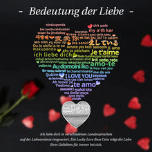Laden Sie das Bild in den Galerie-Viewer, 💝Rose Gedenkmünze in Herzform