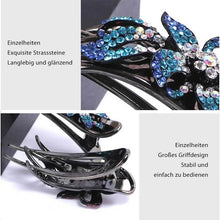 Laden Sie das Bild in den Galerie-Viewer, Strass Doppelblume Haarspange