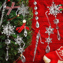 Laden Sie das Bild in den Galerie-Viewer, Kristall Weihnachtsschneeflockendekoration