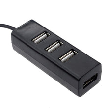 Laden Sie das Bild in den Galerie-Viewer, 4 Ports LED USB 3.0-Adapter-Hub Ein- / Ausschalter für PC Laptop BK (4 USB-Ports-Hubadapter, Schwarz)