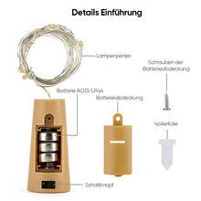 Laden Sie das Bild in den Galerie-Viewer, LED-Weinflaschenlichter Kork Nachtlicht DIY Decor Lift - Stück