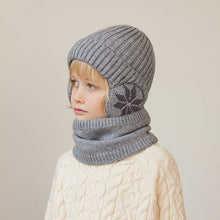 Laden Sie das Bild in den Galerie-Viewer, Kinder-Winter-Fleece-Schal-Anzug-Strickmütze