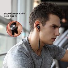 Laden Sie das Bild in den Galerie-Viewer, Bluetooth-Kopfhörer, Stereo-In-Ear-Ohrhörer, sicherer Sitz für Sport, Fitnessstudio, Reisen (wasserdicht, Noise Cancelling Mic)
