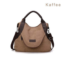 Laden Sie das Bild in den Galerie-Viewer, Segeltuch Tasche mit großer Kapazität