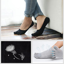Laden Sie das Bild in den Galerie-Viewer, Atmungsaktive, unsichtbare Baumwollsocken mit fünf Fingern(5 Paar)