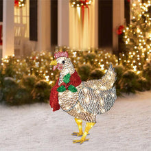 Laden Sie das Bild in den Galerie-Viewer, Weihnachtsdekoration>>Leuchtendes Huhn mit Schal