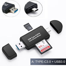 Laden Sie das Bild in den Galerie-Viewer, 3 in 1 OTG-Kartenleser