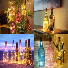 Laden Sie das Bild in den Galerie-Viewer, LED-Weinflaschenlichter Kork Nachtlicht DIY Decor Lift - Stück