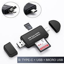 Laden Sie das Bild in den Galerie-Viewer, 3 in 1 OTG-Kartenleser