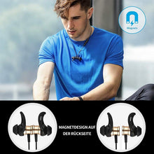 Laden Sie das Bild in den Galerie-Viewer, Bluetooth-Kopfhörer, Stereo-In-Ear-Ohrhörer, sicherer Sitz für Sport, Fitnessstudio, Reisen (wasserdicht, Noise Cancelling Mic)