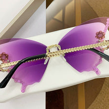 Laden Sie das Bild in den Galerie-Viewer, 💎🦋Sonnenbrille mit Schmetterlingsdiamanten 🦋💎