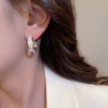 Laden Sie das Bild in den Galerie-Viewer, Glänzende vollen Diamanten Ohrringe