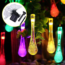 Laden Sie das Bild in den Galerie-Viewer, Solar Wassertropfen Lichterkette
