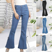 Laden Sie das Bild in den Galerie-Viewer, Elastische Schlagjeans mit Schnürung