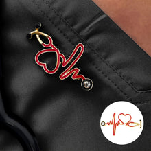 Laden Sie das Bild in den Galerie-Viewer, EKG und Stethoskop Mini-Brosche