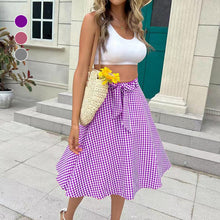 Laden Sie das Bild in den Galerie-Viewer, Modischer Rock mit Plaiddruck