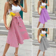 Laden Sie das Bild in den Galerie-Viewer, Modischer Rock mit Plaiddruck