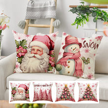 Laden Sie das Bild in den Galerie-Viewer, Rosa Weihnachtskissenbezüge – Neue Weihnachtsprodukte für Zuhause