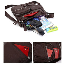 Laden Sie das Bild in den Galerie-Viewer, Schultertasche aus weichem Leder mit mehreren Taschen