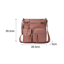 Laden Sie das Bild in den Galerie-Viewer, Schultertasche aus weichem Leder mit mehreren Taschen