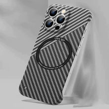 Laden Sie das Bild in den Galerie-Viewer, Rahmenlose Magnetische Handyhülle aus Karbonfaser für iPhone
