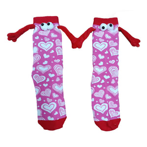 Paar Liebe Magnet hält Hände Socken