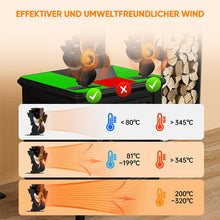 Laden Sie das Bild in den Galerie-Viewer, 4-Flügel-Kaminventilator für Holzofen
