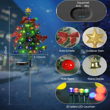 Laden Sie das Bild in den Galerie-Viewer, Solarbetriebene, wasserdichte Weihnachtsbaum-Dekorationslichter für den Außenbereich
