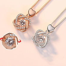 Laden Sie das Bild in den Galerie-Viewer, Herz-Halsketten-Set mit Rose
