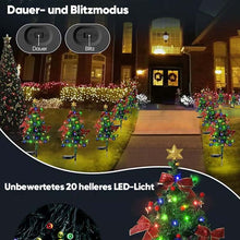 Laden Sie das Bild in den Galerie-Viewer, Solarbetriebene, wasserdichte Weihnachtsbaum-Dekorationslichter für den Außenbereich
