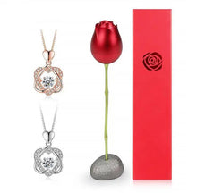 Laden Sie das Bild in den Galerie-Viewer, Herz-Halsketten-Set mit Rose
