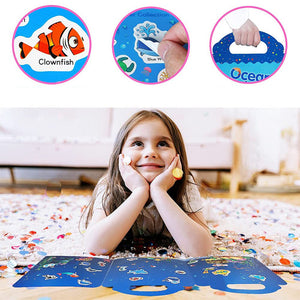 Wasserfestes Umweltfreundliches Pädagogisches Stickerbuch für Kinder