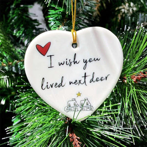 Weihnachtlicher Liebesschmuck aus Keramik
