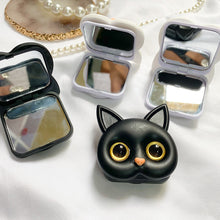 Laden Sie das Bild in den Galerie-Viewer, Tragbarer 3D-Katzen-Handyhalter mit Schminkspiegel
