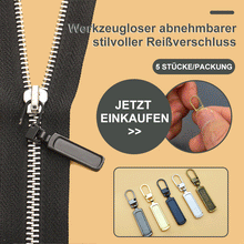 Laden Sie das Bild in den Galerie-Viewer, Werkzeugloser abnehmbarer stilvoller Reißverschluss (5 STÜCKE/PACKUNG)

