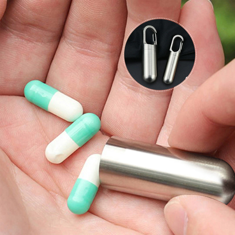 Tragbare Medikamentenbox aus Edelstahl – kolibrin