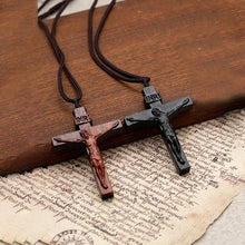 Laden Sie das Bild in den Galerie-Viewer, Jesus-Kreuz-Halskette aus Holz
