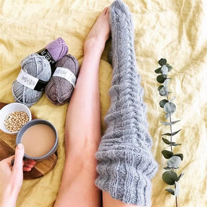 🎄Lange Warme Socken Aus 100% Reiner Baumwolle Und Reiner Wolle