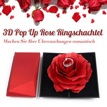 Laden Sie das Bild in den Galerie-Viewer, 3D Pop Up Rose Ringschachtel

