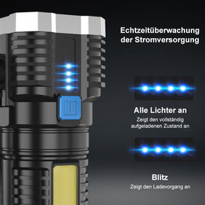 Multifunktionale LED-Taschenlampe mit hoher Helligkeit
